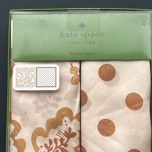 NWT! ♠️ kate spade 100% silk pack of 2 beautiful scarves. Authentic kate spade